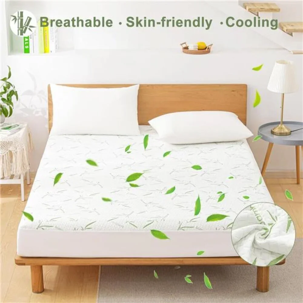 Queen Mattress Protector Waterproof Mattress Pad Washable Bamboo Rayon Mattress